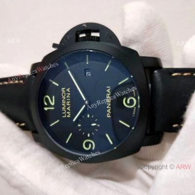 All Black Panerai Luminor Marina Replica Watch - PAM00312